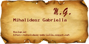 Mihalidesz Gabriella névjegykártya